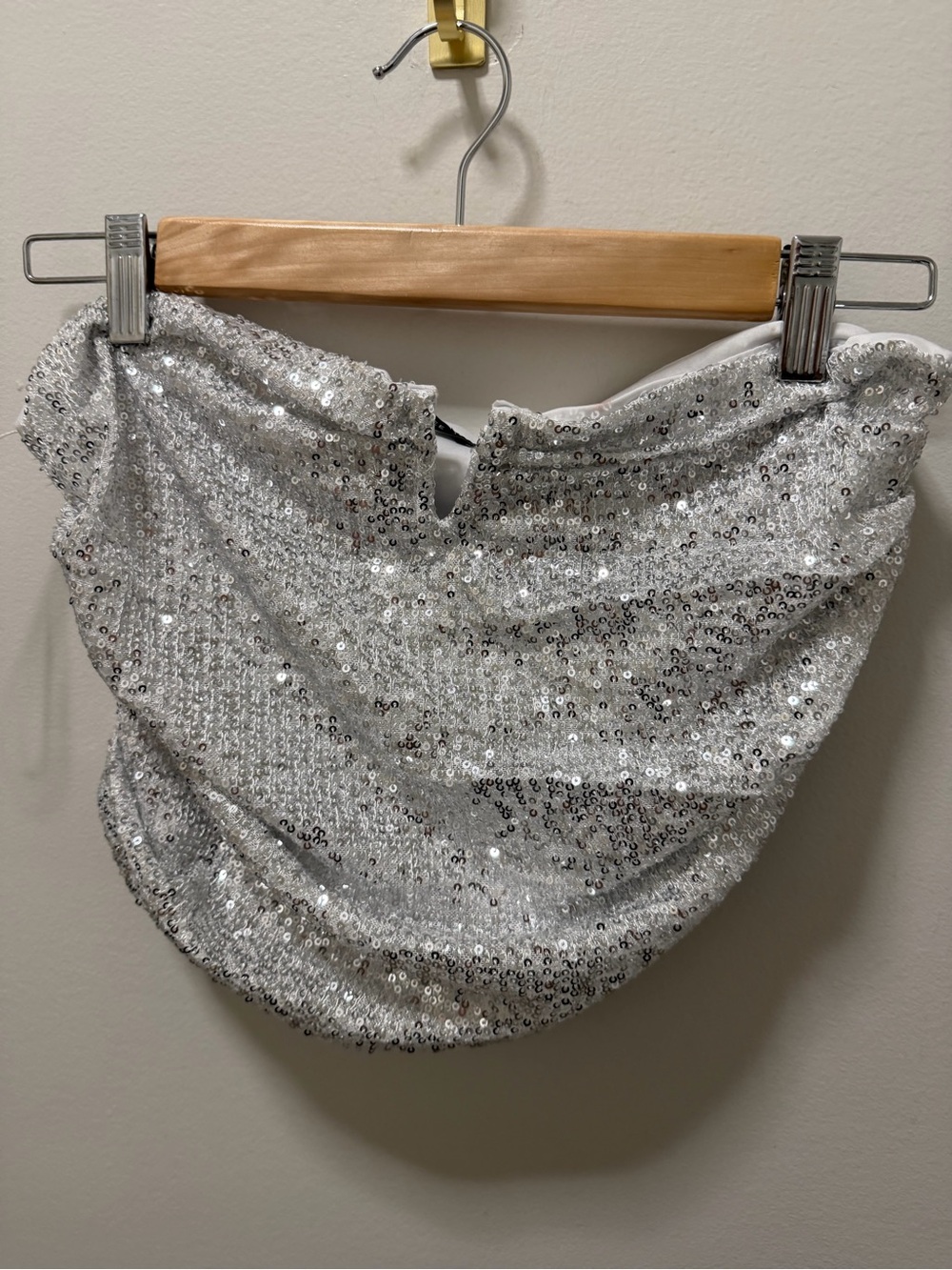Love Tree Silver Sequin Top